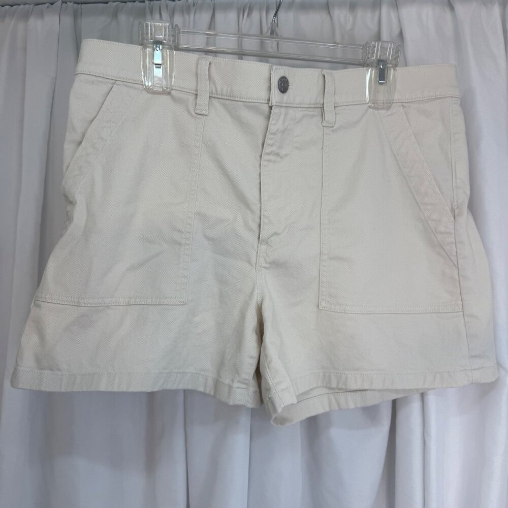 J. Crew Womens Off-White Cotton Chino Shorts Size 31